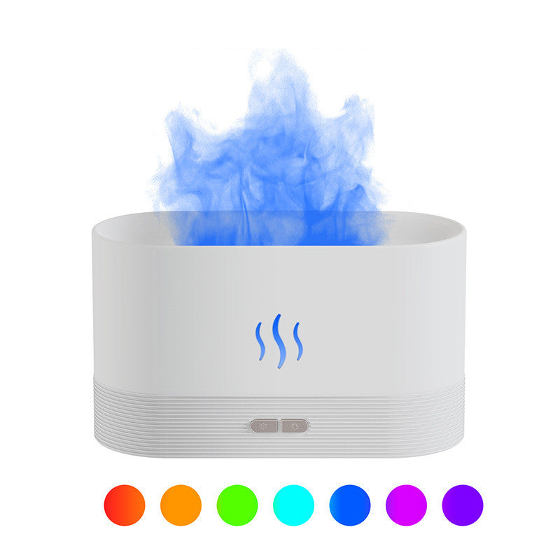 Aroma Diffuser with Flame Light Mist Humidifier Aromatherapy Diffuser with Waterless Auto-Off Protection for Spa Home Yoga Office