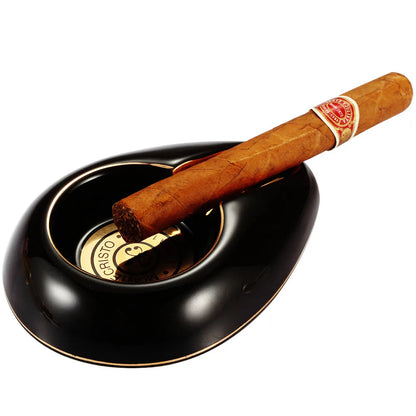 GALINER round Pocket Cigar Ashtray Home Ceramic Mini 1 Tube Cigar Ashtrays Travel Outdoor Portable Ash Tray