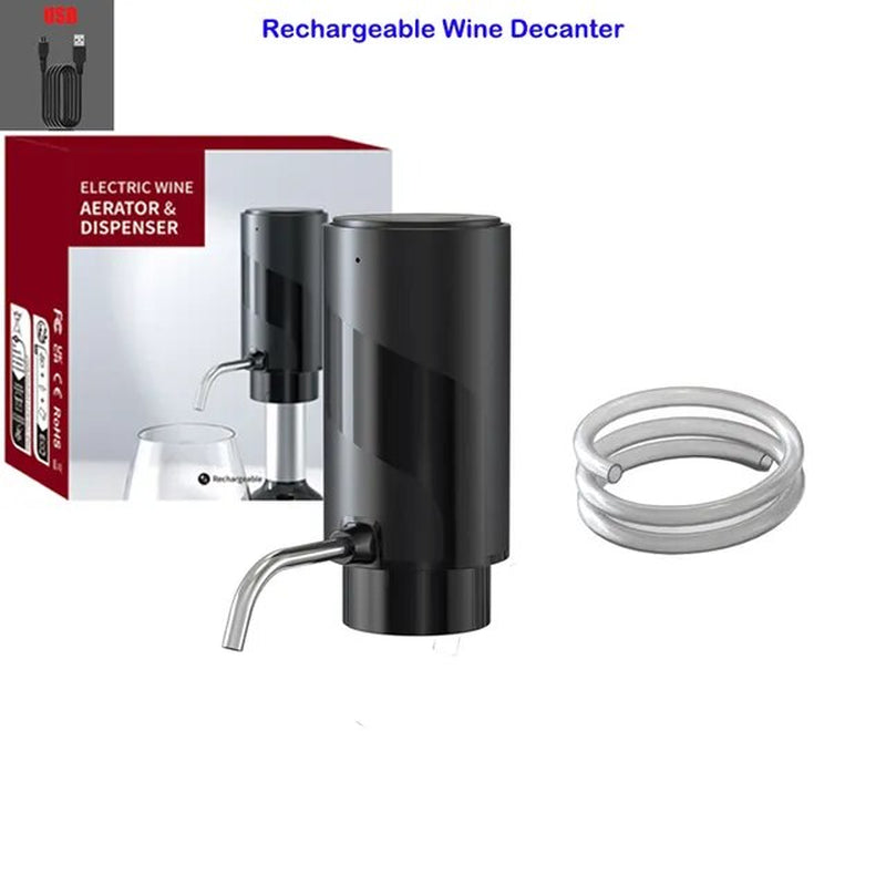 Rechargeable Electric Wine Aerator Dispenser One-Touch Automatic Wine Decanter Intelligent Bar Accessories Valentine'S Day Gift