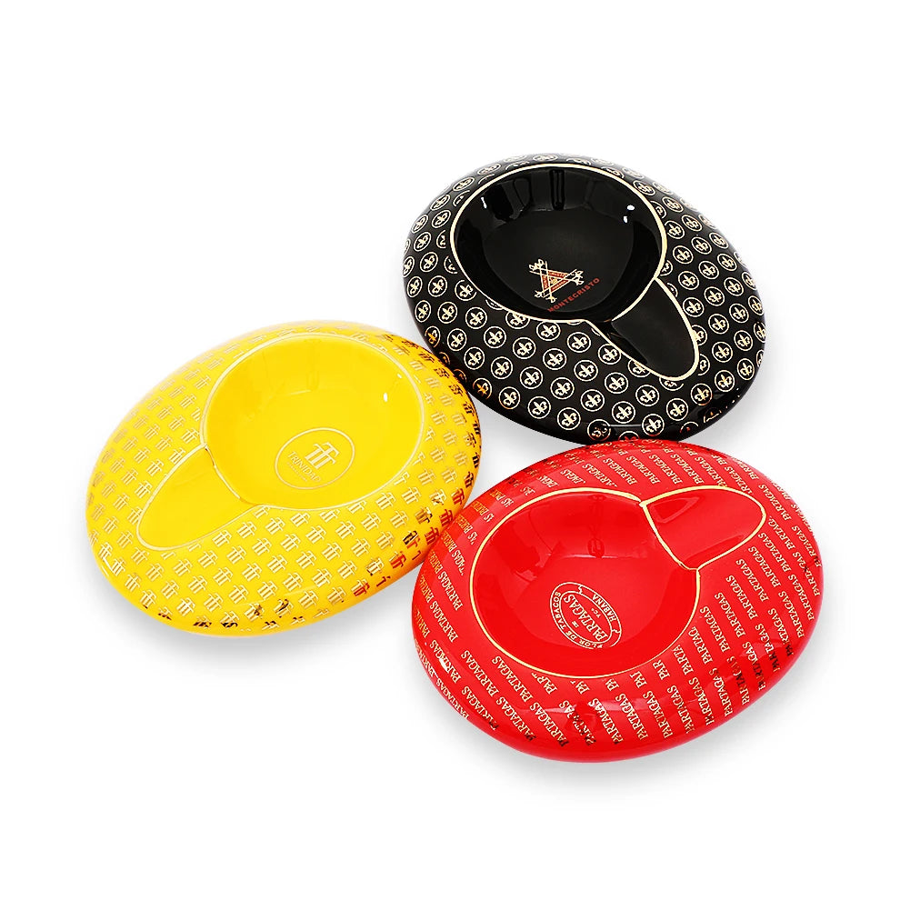 GALINER round Pocket Cigar Ashtray Home Ceramic Mini 1 Tube Cigar Ashtrays Travel Outdoor Portable Ash Tray